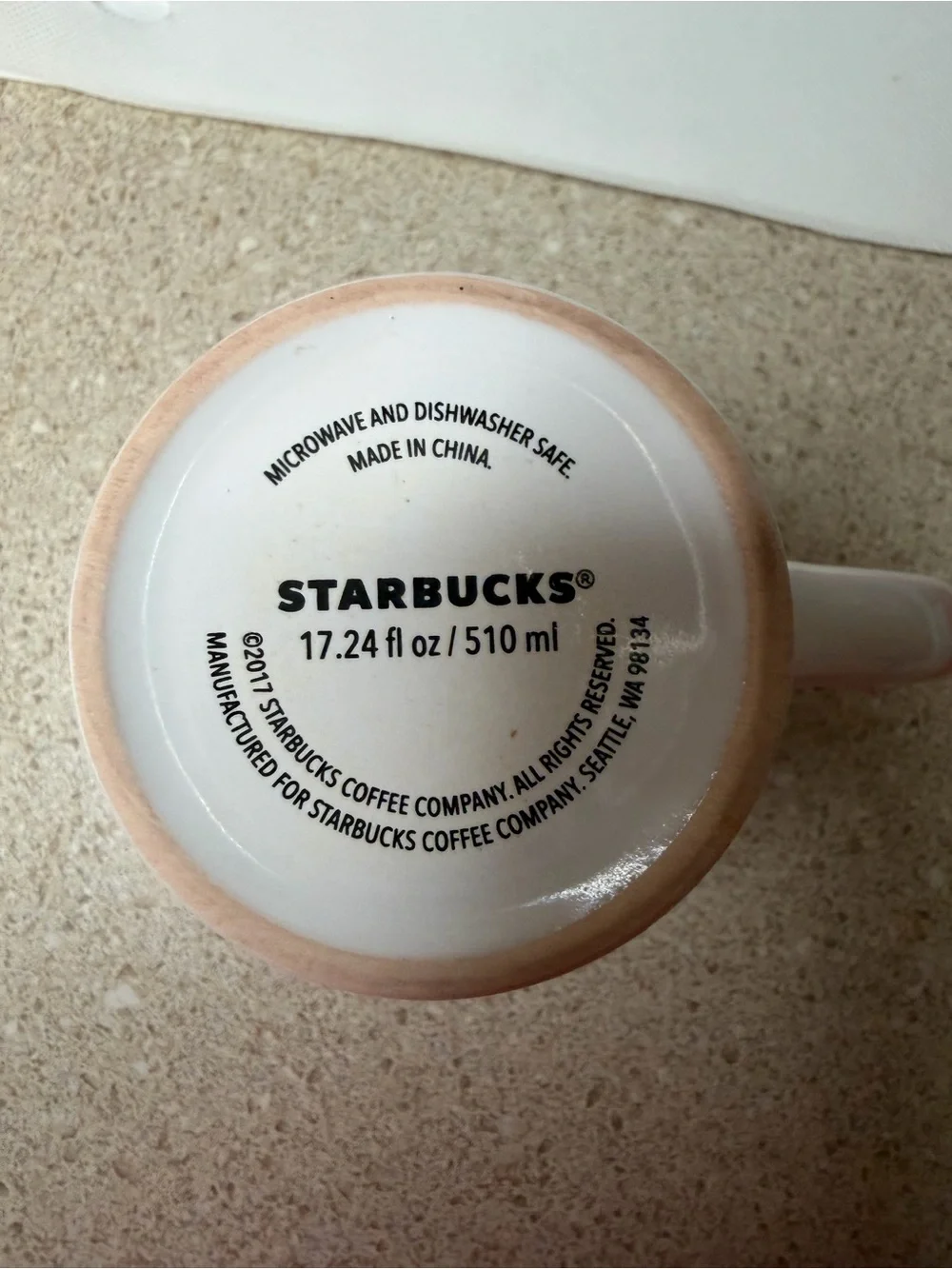 Starbucks Green Mermaid Siren Logo Coffee Cup  12 fl. oz. White 2017